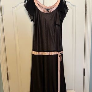 Elegant Black and Pink Dress